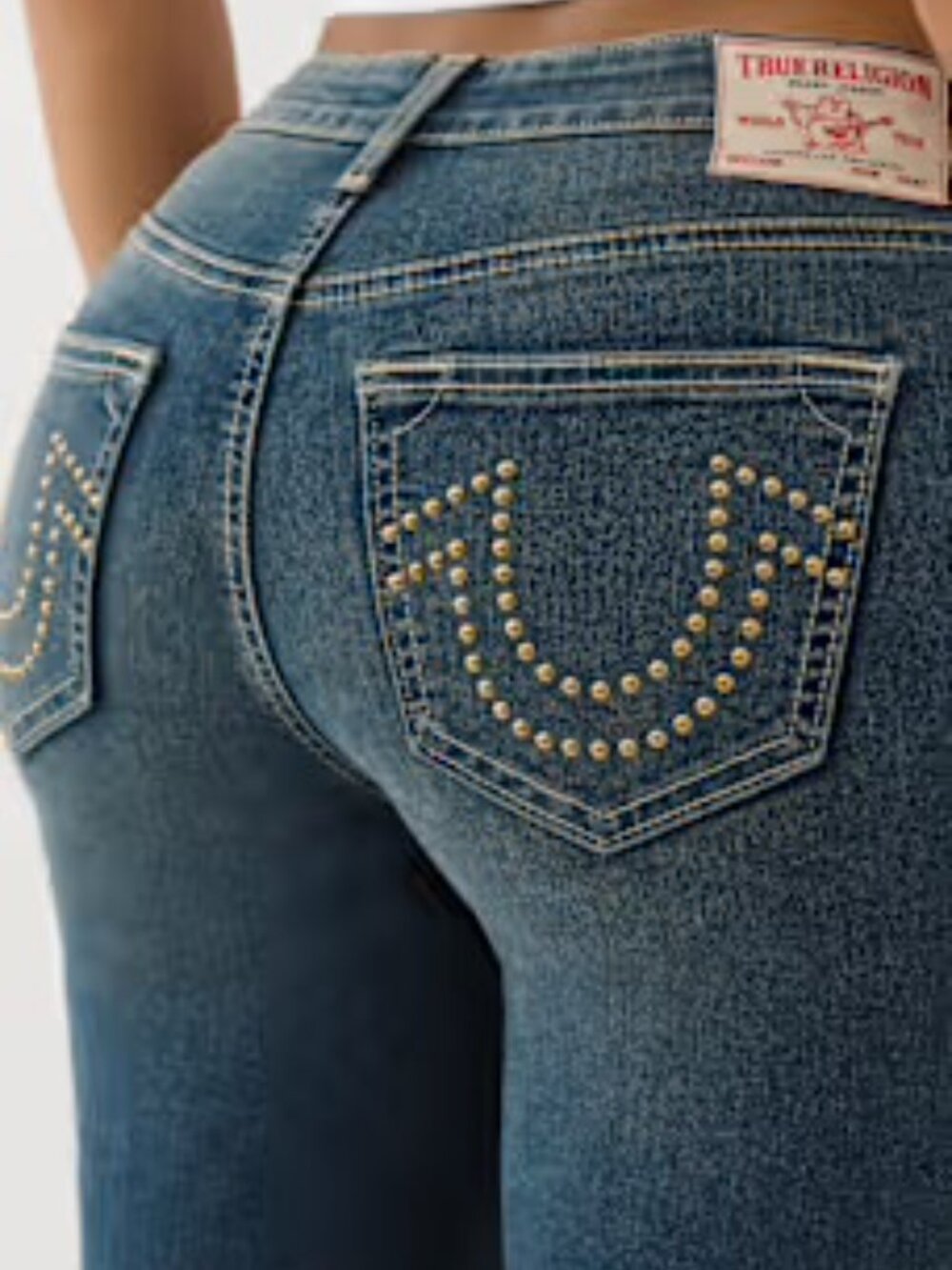 True Religion The Becca Crystal Mid Rise Bootcut Jean Size 29
